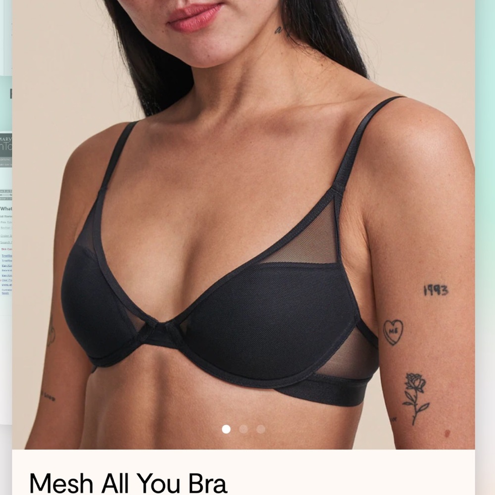 PEPPER Mesh All You Bra in Black - 38B